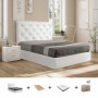 Pack Quarto Completo Couple c/ Orlando + Estrado + Colchão Premium 17HR (190x150cm)