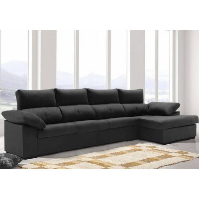 Sofá 3L + Chaise Long Reversível Elegant (300x160cm)