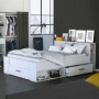 Pack Cama Pocket (Branco Matte) + Estrado + Colchão Basic 15HR (190x140cm)