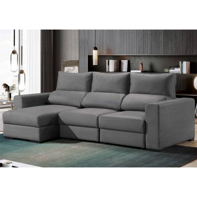 Sofá 2L + Chaise Long c/ Cama Detroit (270x155cm)